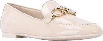 Ferragamo Womens Gancini-Buckle Loafers In Bone-White