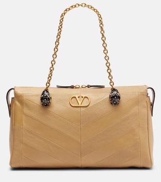 Valentino Garavani Panthea VLogo leather shoulder bag