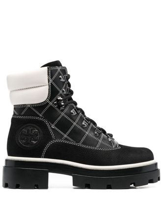 Tory Burch Miller enkellaarzen met chunky zool - Zwart