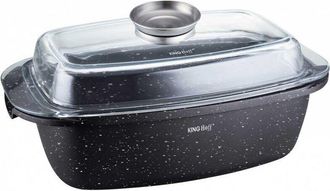 OEM Bandeja Para Asar De M&aacute;rmol Kinghoff 5,5 L + Tapa Kh-1608