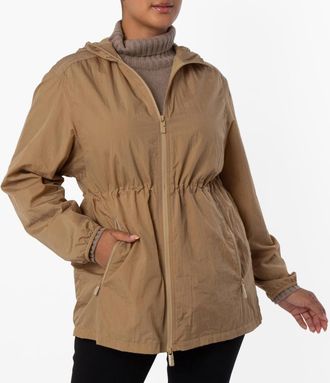 Burberry Nylon Hooded Jacket, Size Large