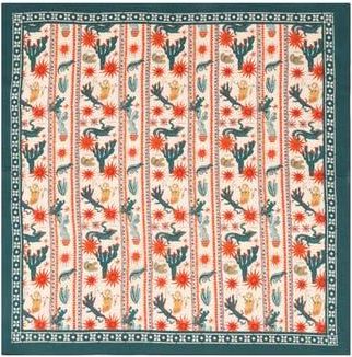 Saachi Floral Border Square Bandana in Cream/Green Multi at Nordstrom Rack
