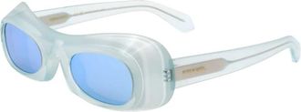 Ferragamo Blue Flash Irregular Ladies Sunglasses SF2030S 451 51