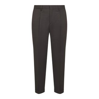 D4.0 Front-Pleated Tailored Trousers - male - D4.0 - Slim-fit Trousers - Brown - 3XL - Trousers
