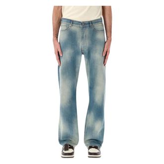 Off-white Straight Jeans, male, Blue, Size: W31 Diag Raw Patch 90s Skate Jeans