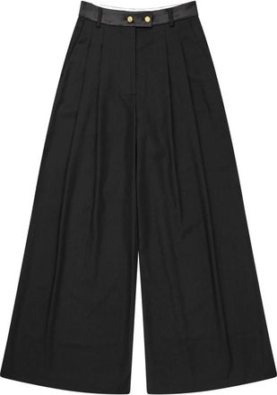 Munthe Pantaloni a gamba larga - - Trousers - Donna - Nero - L
