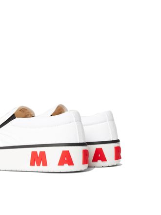 Marni Mens Logo Slip-On Sneakers White Shoes >