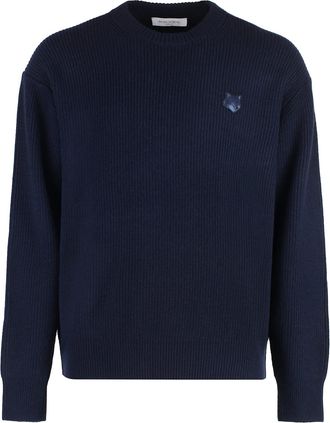 Maison Kitsuné Wool-blend Crew-neck Sweater