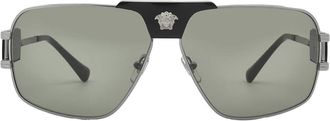 Versace Green Navigator Mens Sunglasses VE2251 1001/2 63