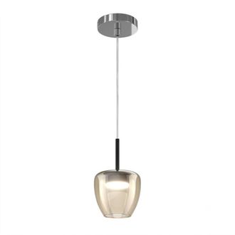 Top-Light Lampadario Moderno Top Light Kylie 1236 P + R10t1 Cr Gx53 Led Metallo Vetro Pirex, Vetro Ambra