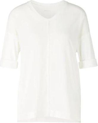 Marc Cain Tijdloze Stijl Blouses & Shirts - Dames - T-shirts - Wit - XS - Tops
