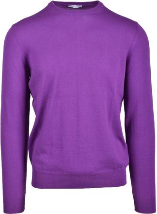 MANIPUR Purple Elbow-Patch Cotton Sweater