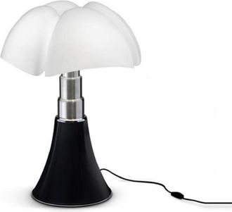 Martinelli Lámpara de mesa metal polipropileno negro mate 35cm