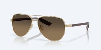 Costa Unisex Peli Polarized Aviator Sunglasses In Brushed Gold/copper Gradient