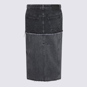 Alexander McQueen Womens Skirts Black Stonewashed _co