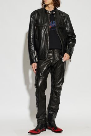 Dsquared2 Leather Trousers, Mens, Black