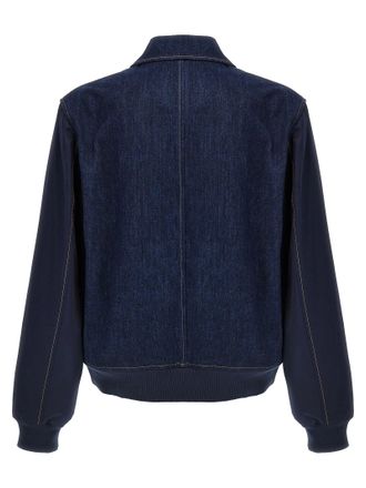 Wales Bonner Denim Varsity Jacket - Navy