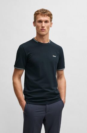 Boss Green by Hugo Boss T-Shirt BOSS GREEN Taul, Herren, Gr. XXL, blau (dunkelblau402), Single Jersey, Obermaterial: 92% Baumwolle, 8% Elasthan, regular fit normal, Rundhals,