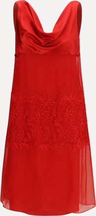 Ferragamo Abito con drappeggio e pizzo Woman 42
