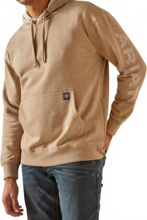 Ariat Rebar Roughneck Pullover Hoodie In Oatmeal Heather