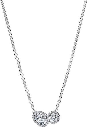 Pandora Timeless Silver Cz Necklace