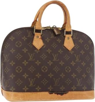 Louis Vuitton Pre-owned Hand Bag - Dames - Vintage Handtas - Bruin - ONE Size - Leer - Vintage
