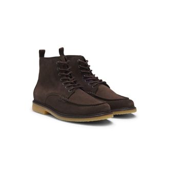 BOSS Crepe-outsole half boots in suede