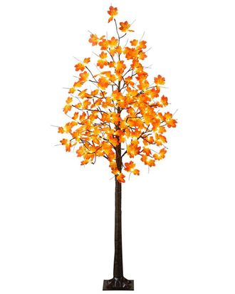 Nearly Natural 6Ft. Pre-Lit Minimalist Autumn Maple Artificial Fall Tree