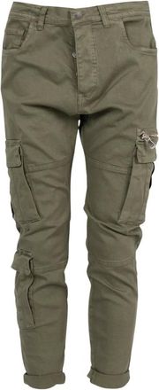 Xagon Man Pantaloni Cargo - - Trousers - Uomo - Verde - L