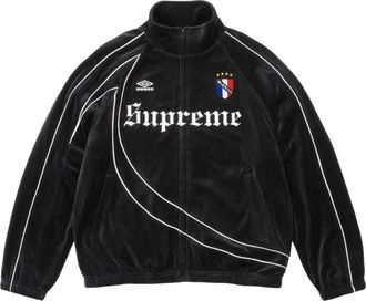 SUPREME FW26 x Umbro Velour Track Jacket Black SUP-FW26-064-BLK