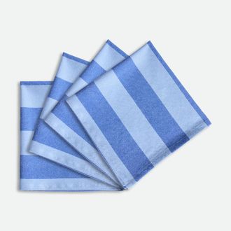 La Redoute Interieurs Set van 4 gestreepte servetten, 30% gerecycled katoen, geweven-geverfd, MIRELLA