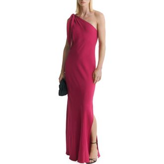 Mango Asymmetric A-Line Dress in Strawberry at Nordstrom Rack, Size 8