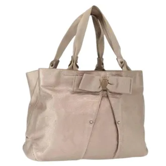 Ferragamo Pre-owned Handbags, female, Beige, Size: ONE SIZE Pre-owned Handbag
