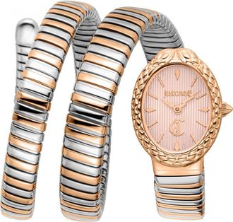 Just Cavalli Womens JC1L391M0055 Ladies Signature Snake Sognia Watch - Rose Gold