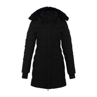 Moose Knuckles Jassen, Dames, Zwart, L, Zwarte Schapenvacht Parka
