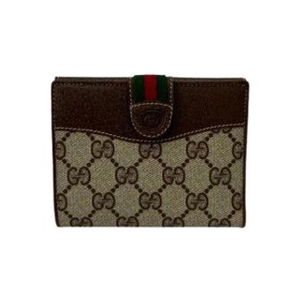 Gucci Pre-owned Wallets, female, Brown, Size: ONE SIZE Pre-owned GG Leather Bifold Wallet