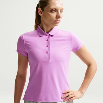Nike Womens Golf Club Dri-FIT UV Short-Sleeve Golf Polo in Purple | IF5959-503
