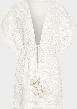 Ramy Brook Laurie Paillette Coverup Mini Dress