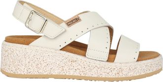 Pikolinos Alzira Wedge Sandal - Dames - Sleehakken - Beige - 39 EU - Leer - Schoenen