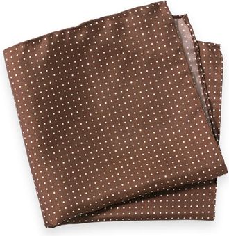 Paul Fredrick Dot Silk Pocket Square