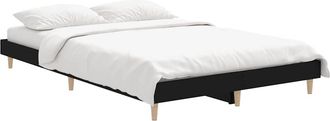 vidaXL Estructura De Cama Madera De Ingenier&iacute;a Negra 120x190 Cm Vidaxl