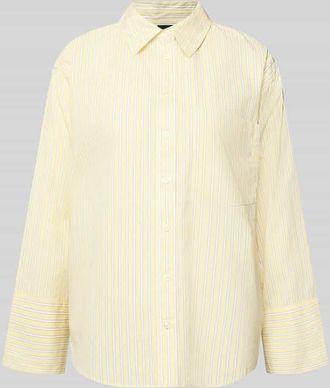 Gina Tricot Relaxed Fit Hemdbluse mit Brusttasche Modell Poplin in Pastellgelb, Gr&ouml;&szlig;e XL