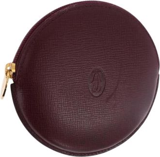 Cartier Pre-owned Portemonnee - Dames - Vintage Accessoires - Rood - ONE Size - Leer - Vintage