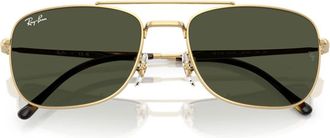 Ray-Ban Square Metal Zonnebril - unisex - Zonnebrillen - Geel - 62 MM - Accessoires