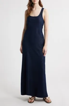 Rag & Bone Daisy Denim Maxi Dress in Ocean Rinse at Nordstrom, Size 12