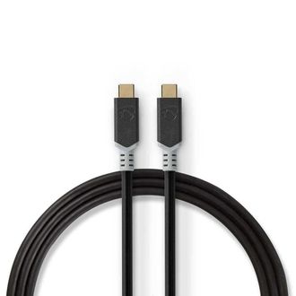 Nedis Ccbw64020at20 Cable Usb-c Negro Plata 2 M
