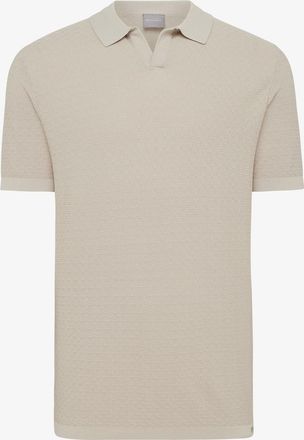 Gentiluomo No button polo structuur | Beige