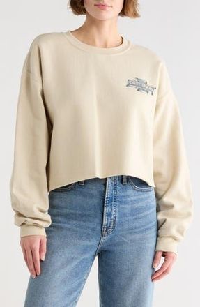Junk Food Chevy Trucks Graphic Pullover Crop Sweater in Sand at Nordstrom Rack, Size X-Small