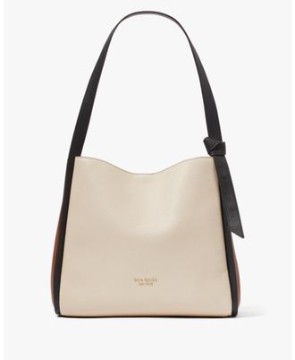 Kate Spade New York Womens Knott Colorblocked Large Shoulder Bag - Multicolour Leather - One Size