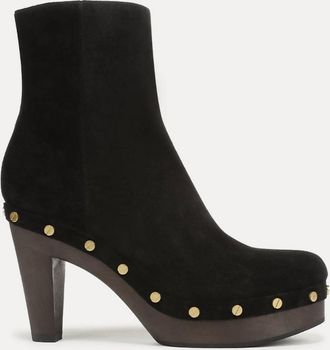 Veronica Beard Womens Gavi Clog Studded Heeled Bootie In Black Suede